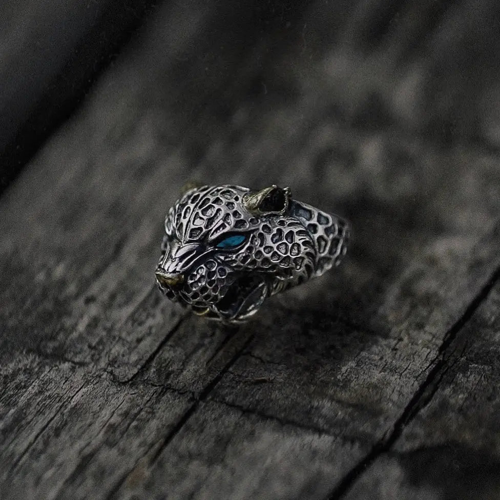 Black Diamond Ring Jaguar Ring For Man JAGUAR Black Titanium Set
