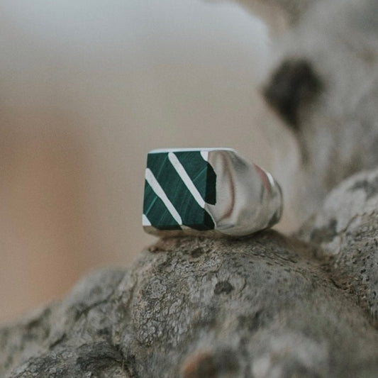 jade silver ring
