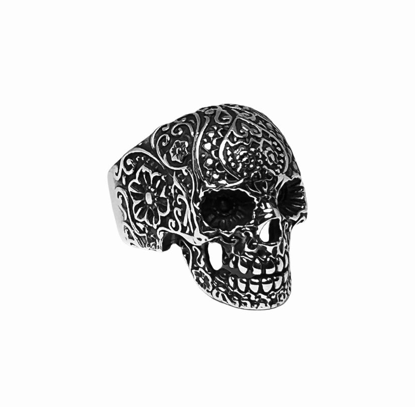 Mexican Skull Silver Ring