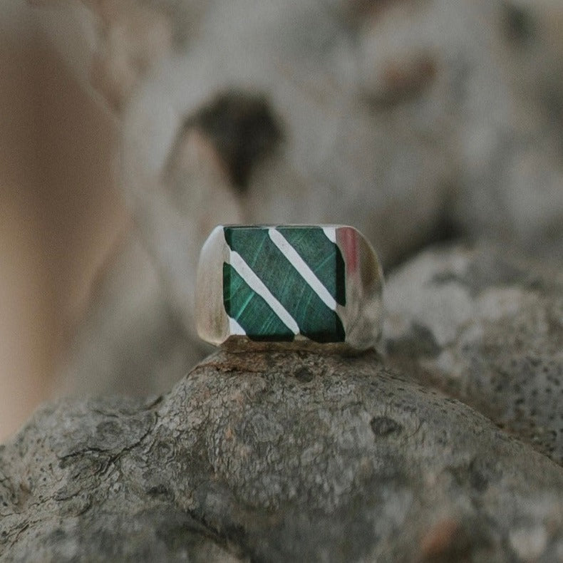 jade silver ring