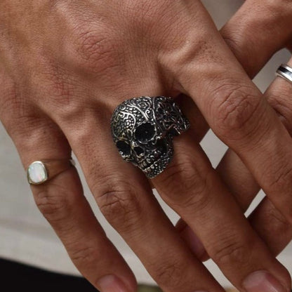 Mexican Skull Silver Ring