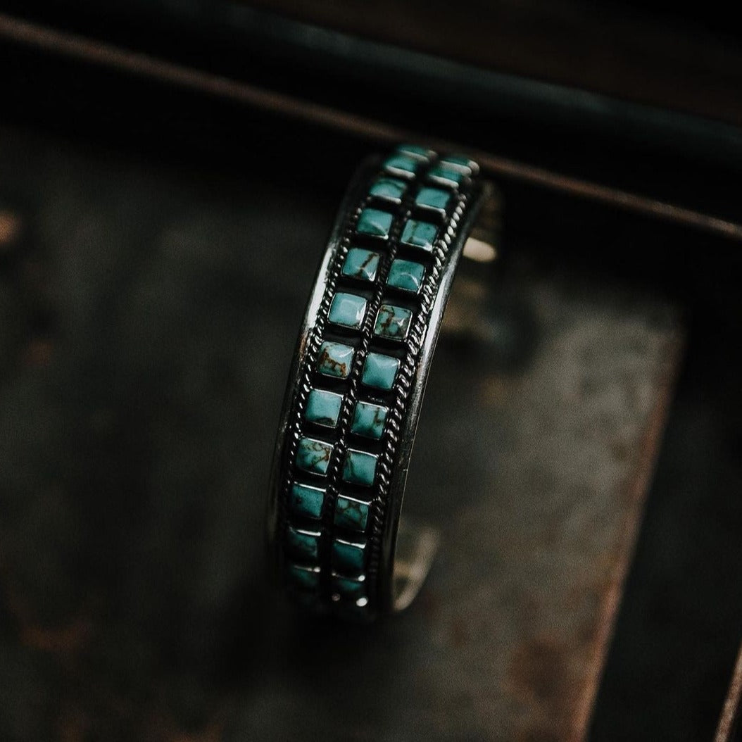 men's Turquoise silver bracelet