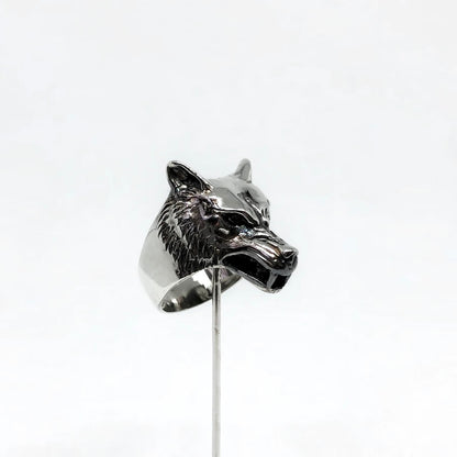 Wolf Silver Ring