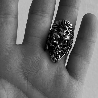 aztec jaguar warrior ring
