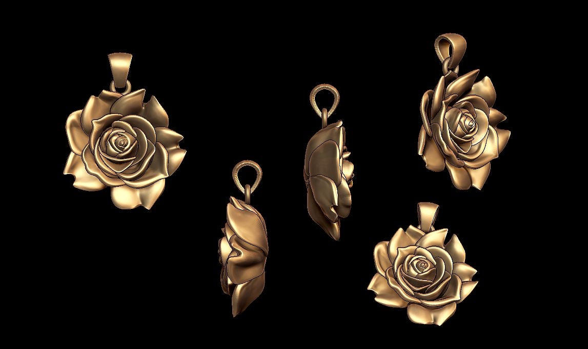 Golden Rose Necklace