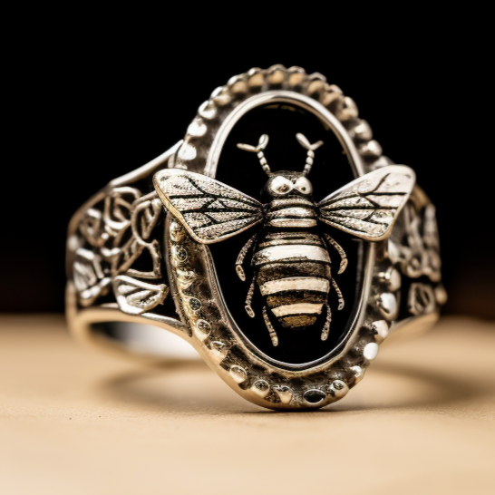 Bee Silver Ring For Men