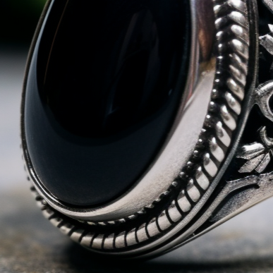 Onyx Stone in a ring