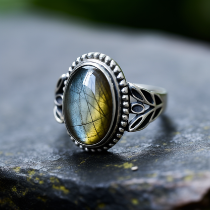 Labradorite silver ring