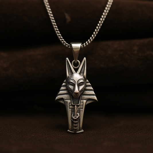 Anubis silver necklace
