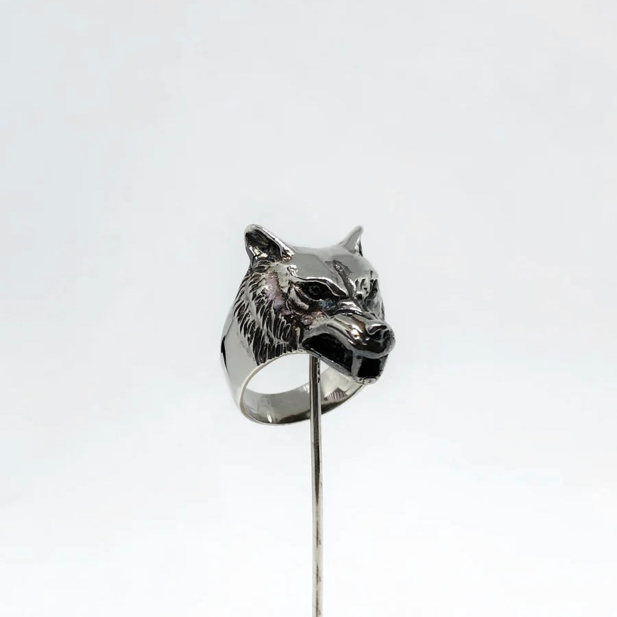 Wolf Silver Ring