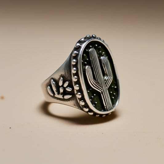 Cactus Silver Ring