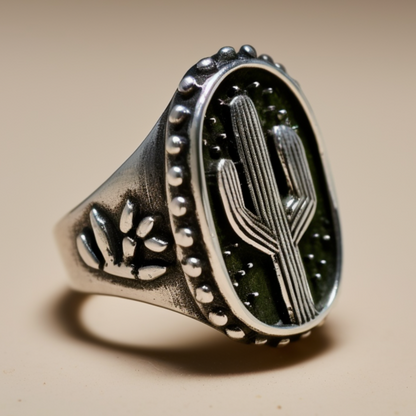 Cactus Silver Ring