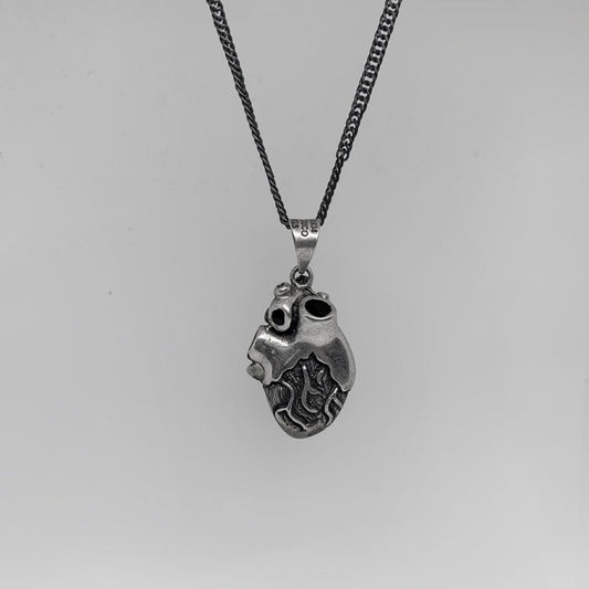 Heart silver necklace