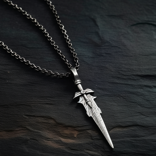 Dagger Silver Necklace For Men