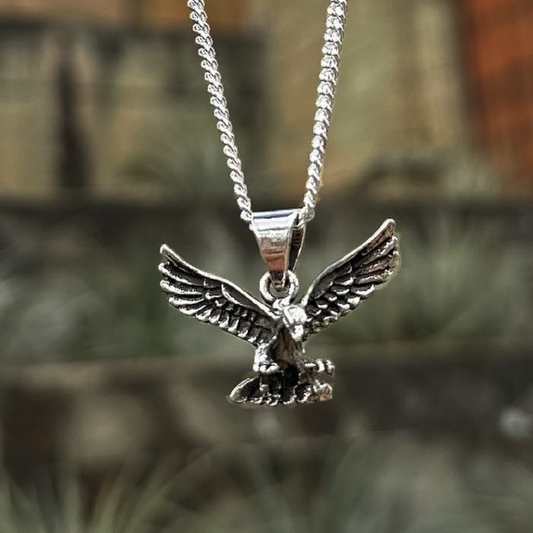 Eagle silver necklace