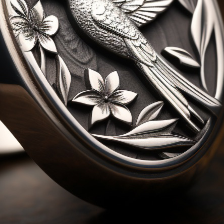 Hummingbird silver ring for men