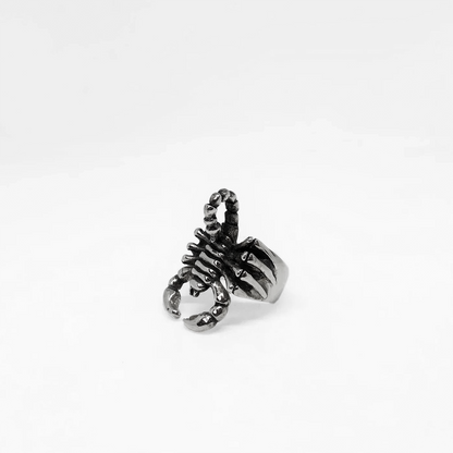 handmade scorpion silver ring for men