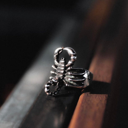 scorpion silver ring for men