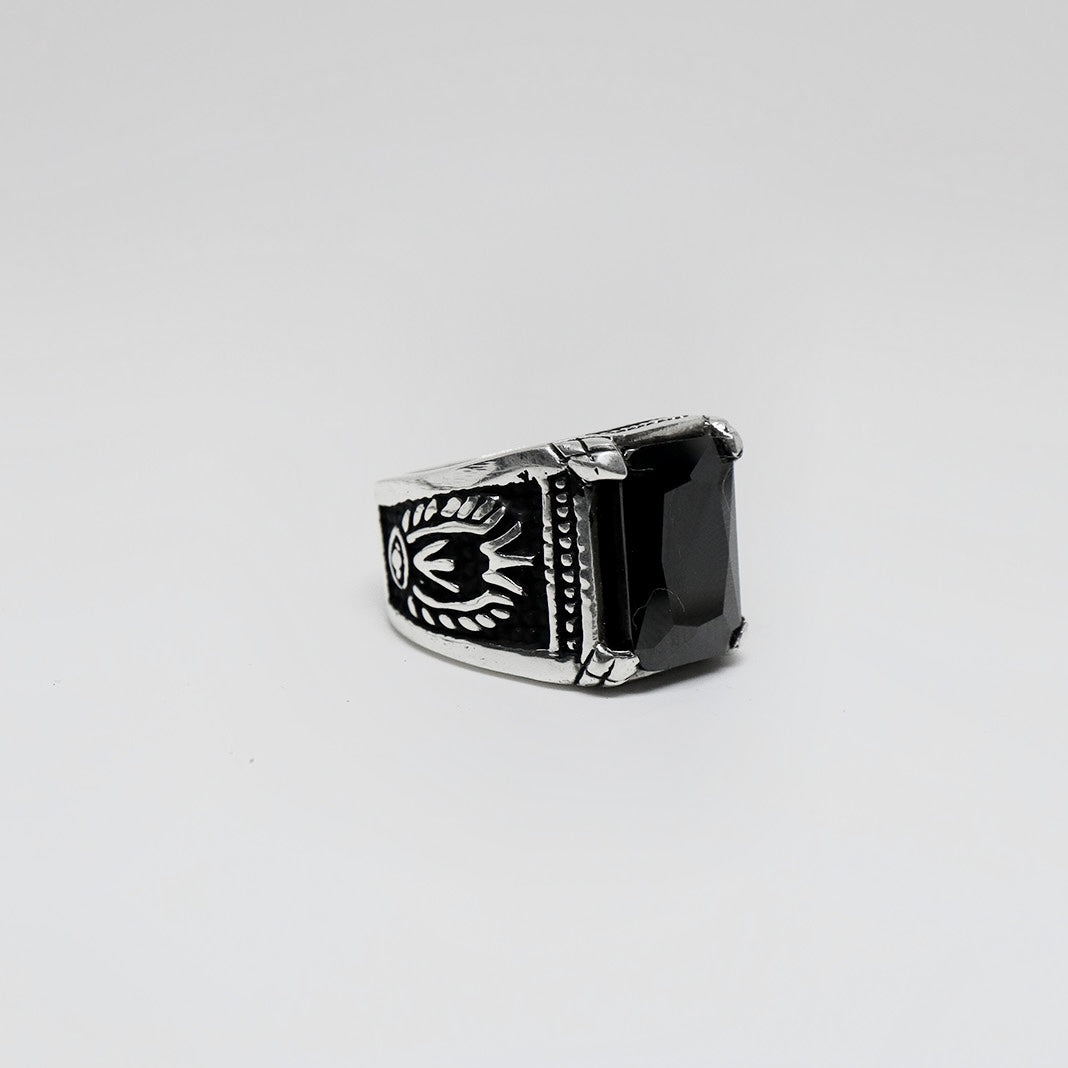 Onyx Silver Ring For Men