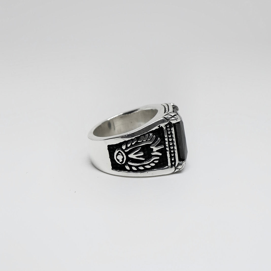 Onyx Silver Ring For Men