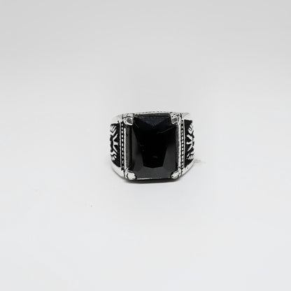 Onyx Silver Ring For Men