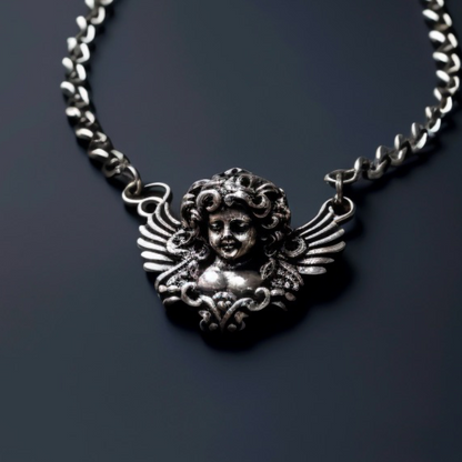 Cherub Silver Necklace