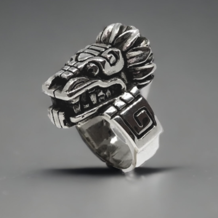 Quetzalcoatl Silver Ring