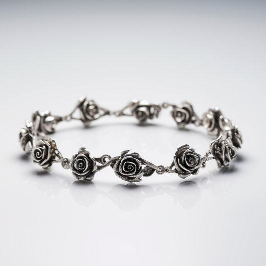 Roses Silver Bracelet