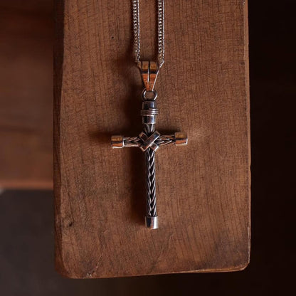 Woven Cross Necklace