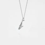 Blue-whale silver pendant on a white background