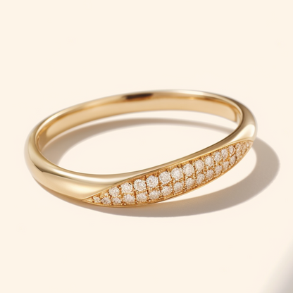 gold-plated diamonds ring
