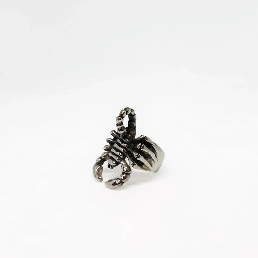 scorpion silver ring for men