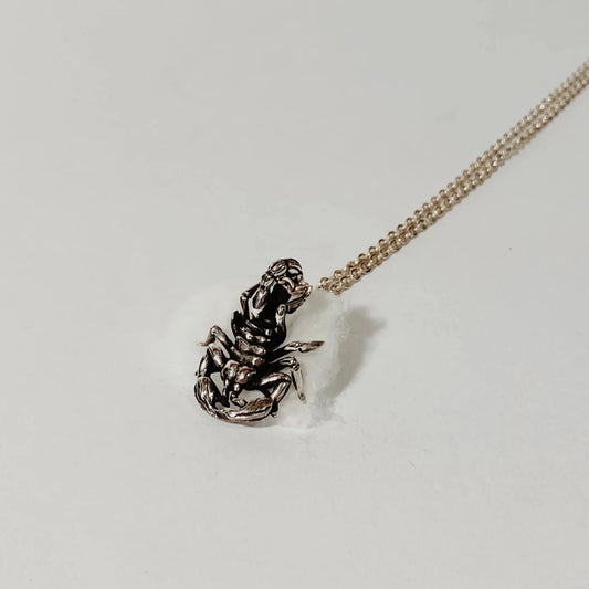 scorpion silver necklace