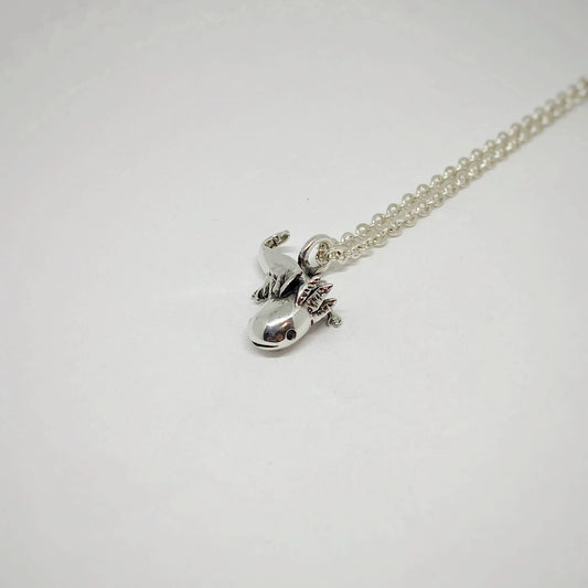 axolotl silver necklace