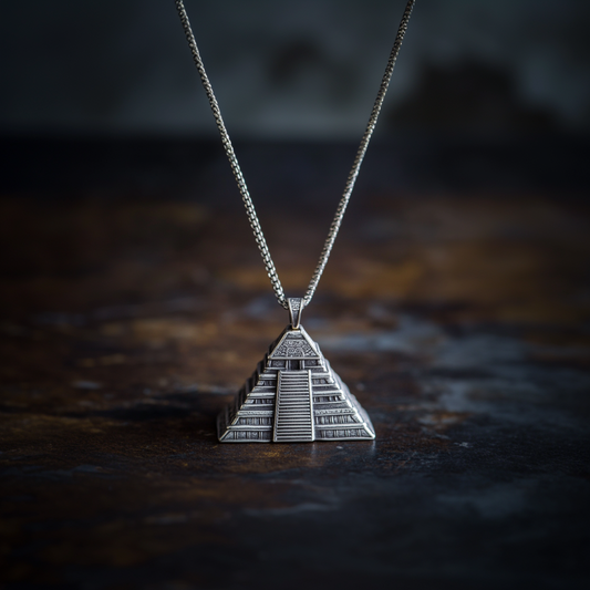 chichen itza silver necklace