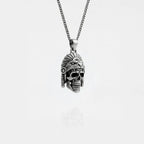 Handmade jaguar warrior silver pendant for men, made of solid sterling silver, inspired in aztec culture