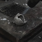 video of the elaboration for the crow silver ring in tikalkun jewelry