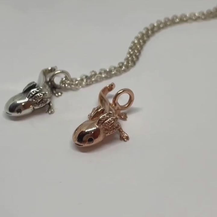 elaboration process for the axolotl silver pendant