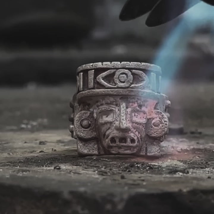 elaboration process for the huehuteotl silver ring