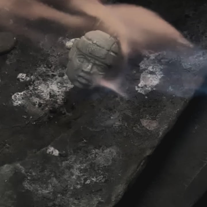 video of the elabroation process for the olmec silver ring