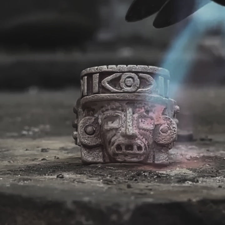 video of the elaboration process for the aztec god ring in tikalkun jewelry