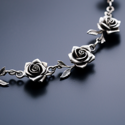 Roses Silver Chain