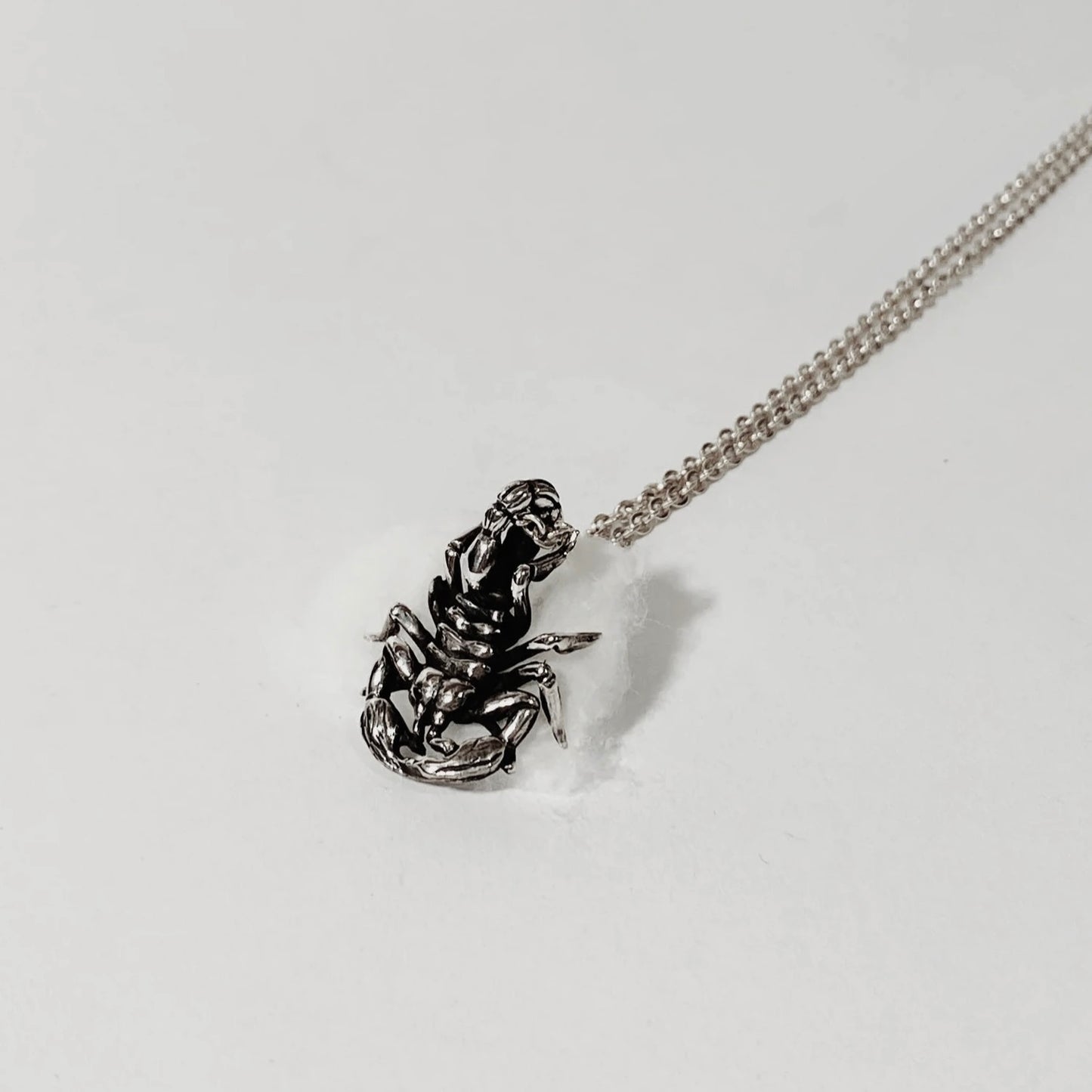 scorpion silver necklace for men