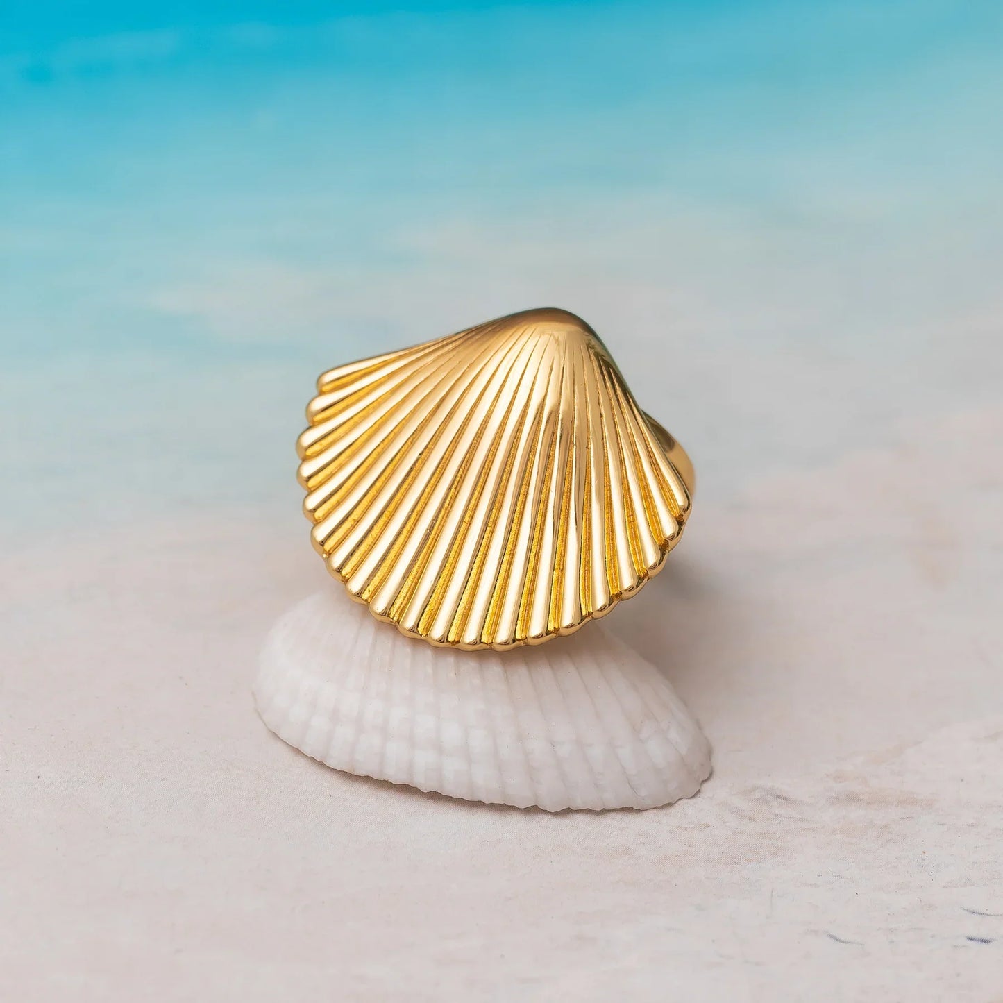 golden Seashell ring