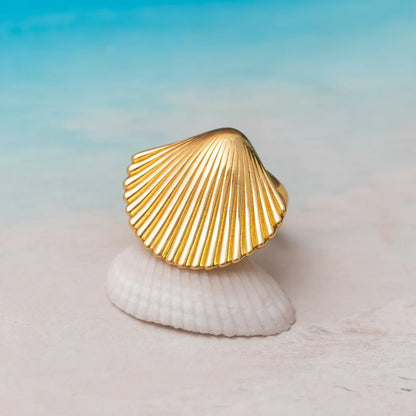 golden Seashell ring