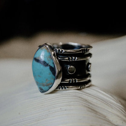 turquoise silver ring for men