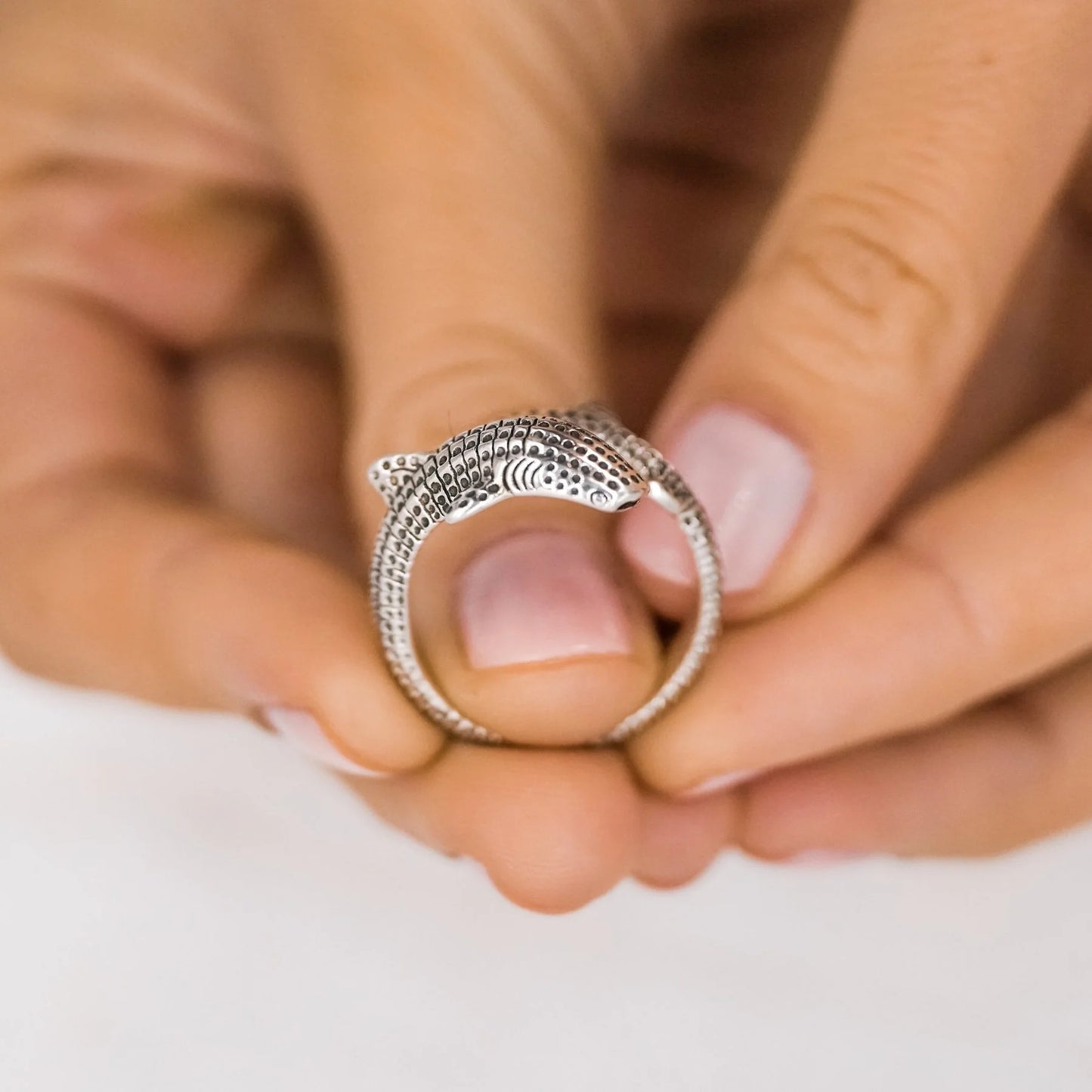 minimalist whale shark ring